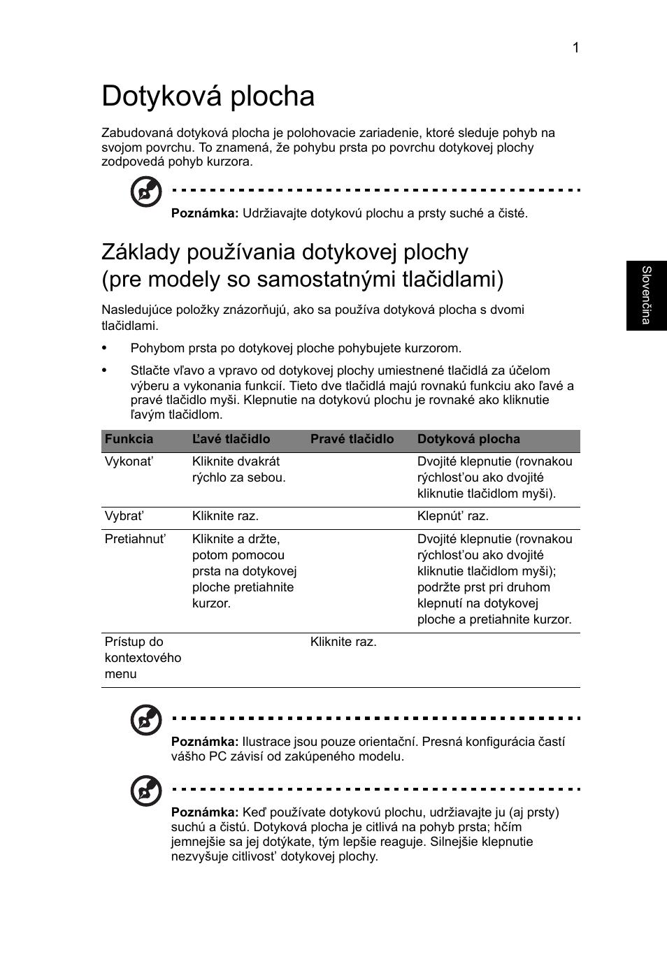 Dotyková plocha | Acer Aspire V5-571G User Manual | Page 1279 / 2484