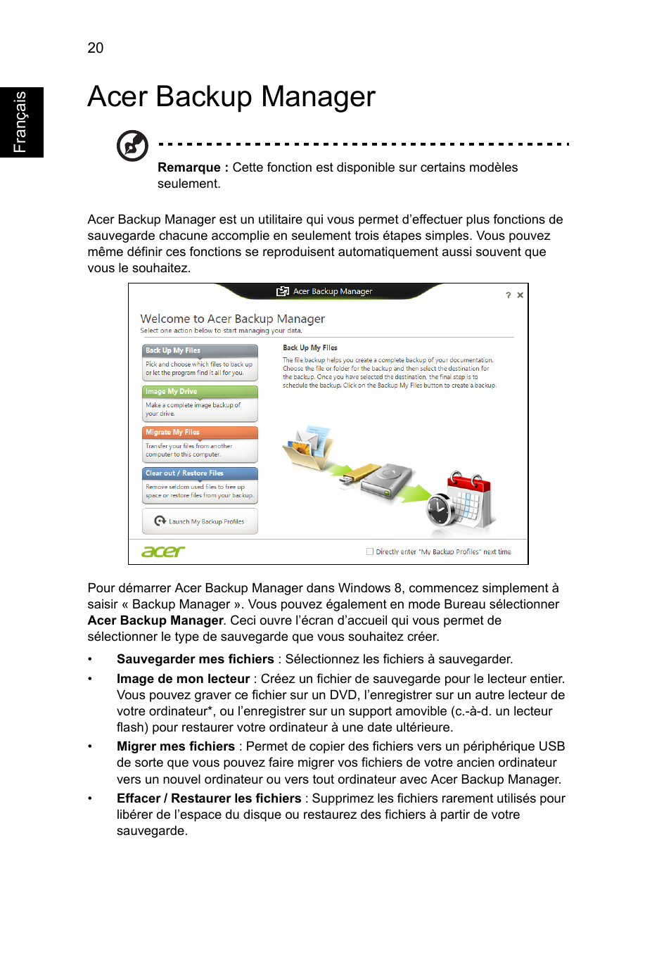 Acer backup manager | Acer Aspire V5-571G User Manual | Page 128 / 2484