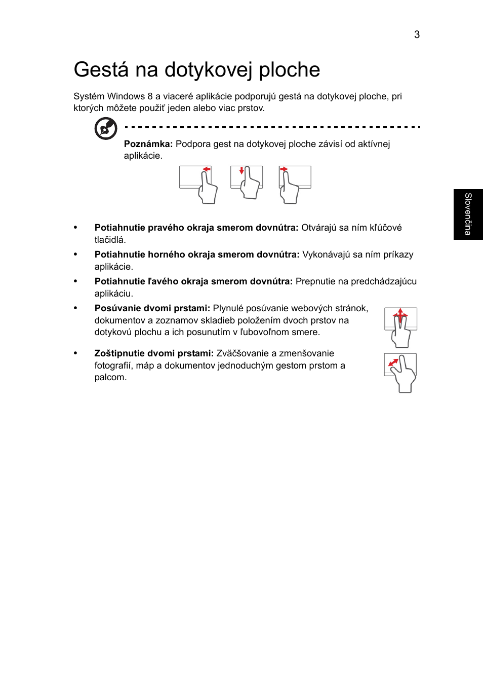 Gestá na dotykovej ploche | Acer Aspire V5-571G User Manual | Page 1281 / 2484