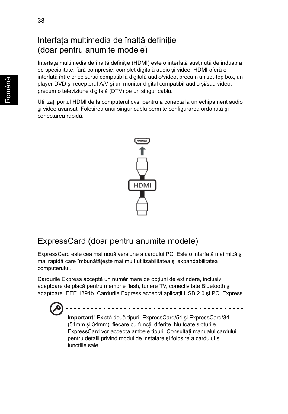 Expresscard (doar pentru anumite modele) | Acer Aspire V5-571G User Manual | Page 1564 / 2484