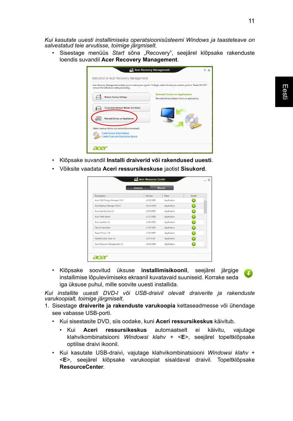 Eesti | Acer Aspire V5-571G User Manual | Page 1705 / 2484