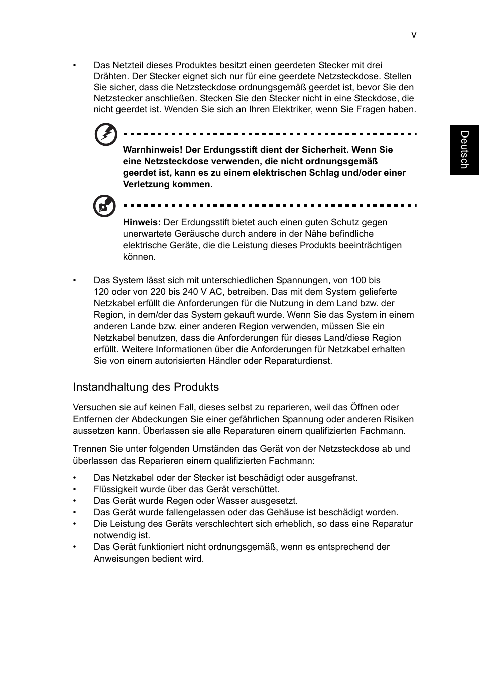 Instandhaltung des produkts | Acer Aspire V5-571G User Manual | Page 179 / 2484