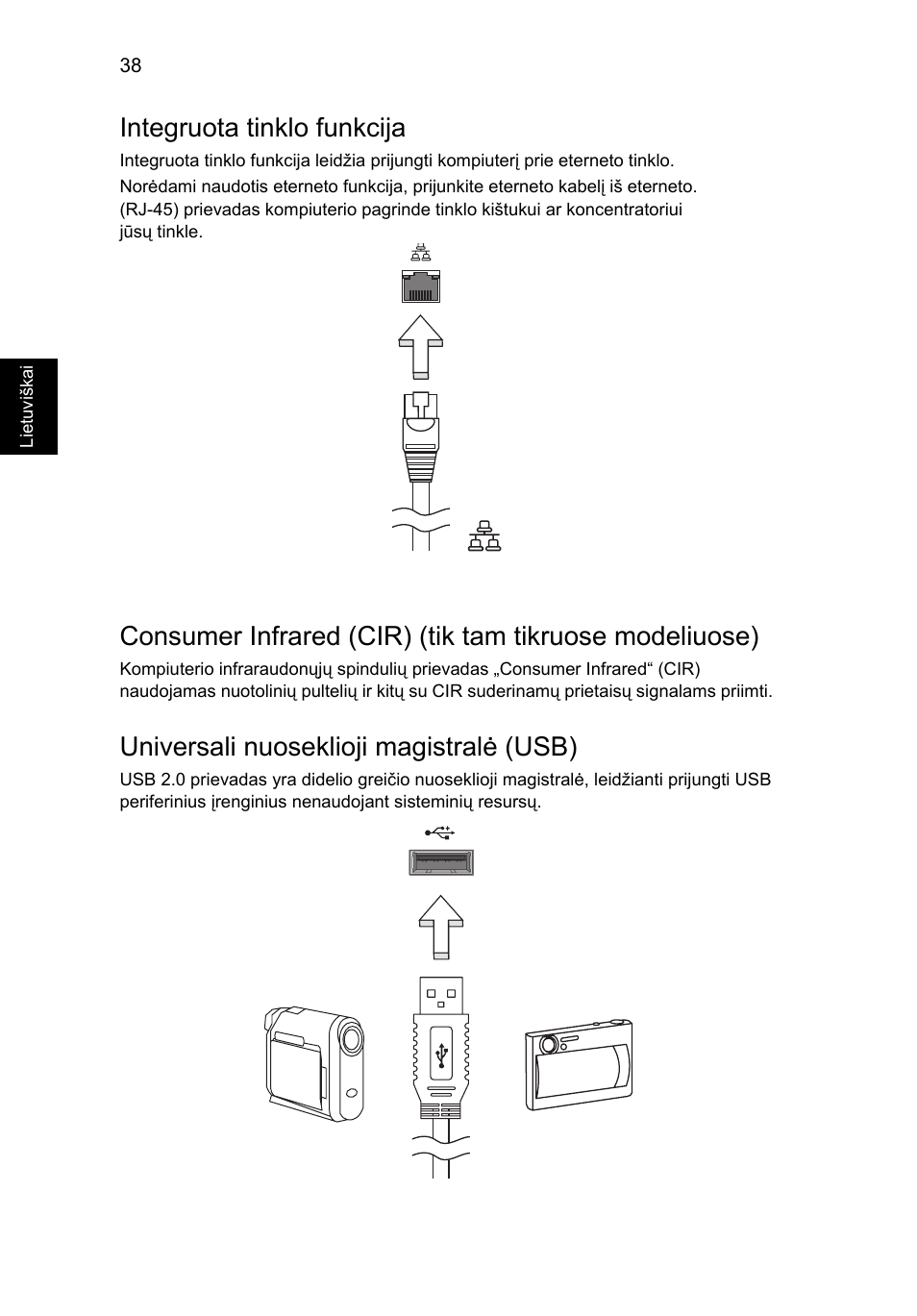 Integruota tinklo funkcija, Universali nuoseklioji magistralė (usb) | Acer Aspire V5-571G User Manual | Page 1894 / 2484