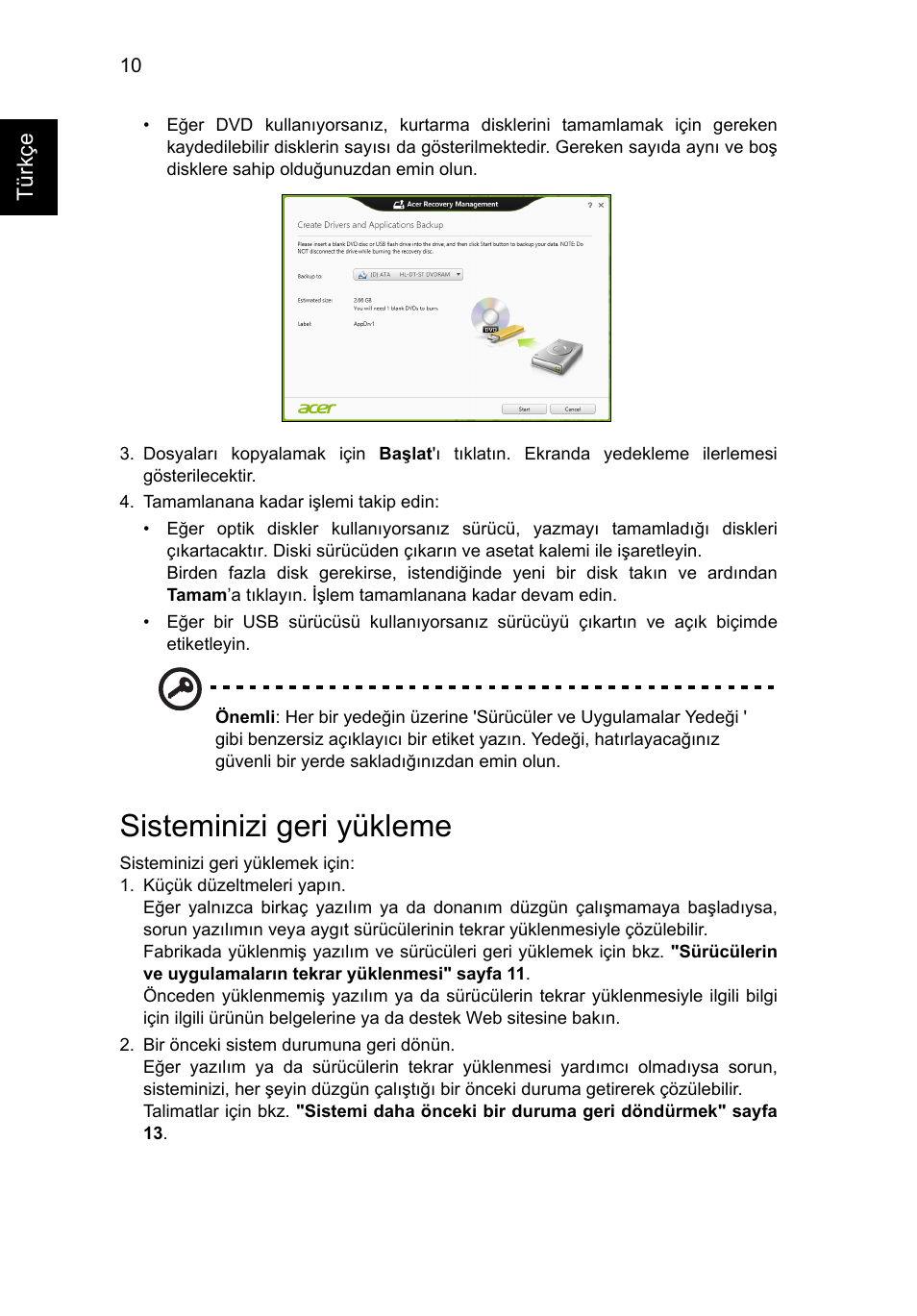 Sisteminizi geri yükleme | Acer Aspire V5-571G User Manual | Page 2044 / 2484