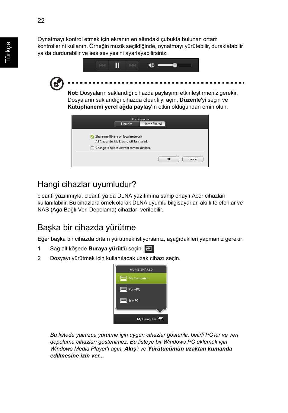 Hangi cihazlar uyumludur, Başka bir cihazda yürütme | Acer Aspire V5-571G User Manual | Page 2056 / 2484