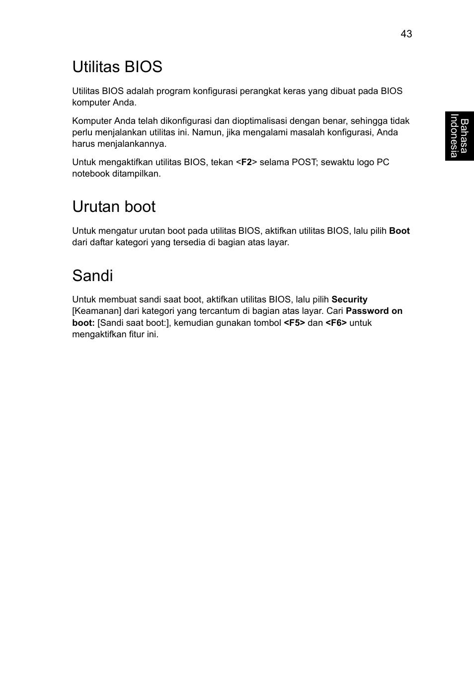 Utilitas bios, Urutan boot, Sandi | Acer Aspire V5-571G User Manual | Page 2381 / 2484