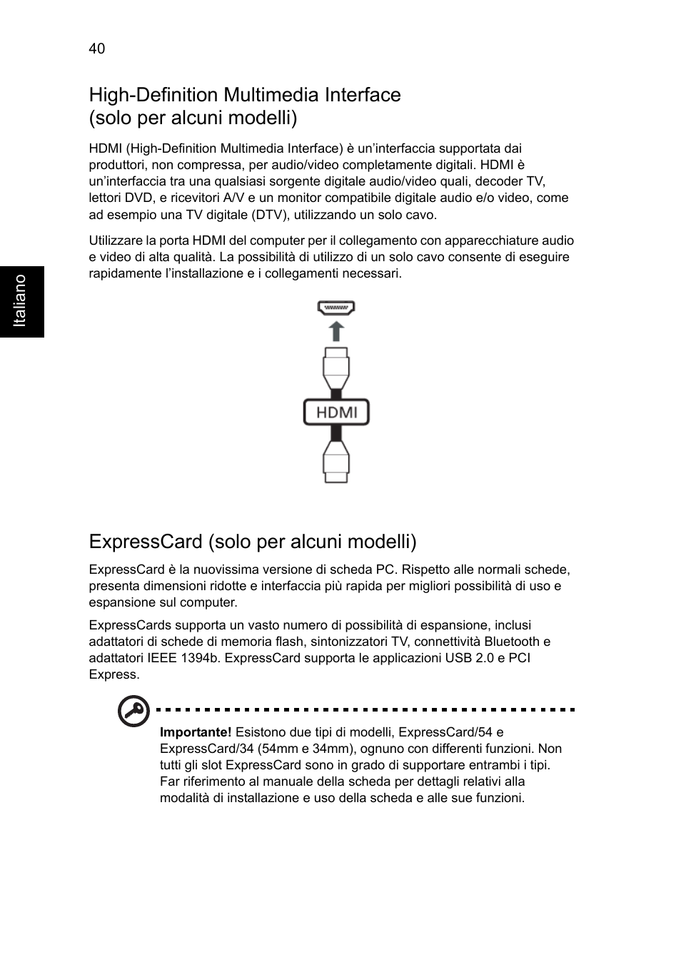 Expresscard (solo per alcuni modelli) | Acer Aspire V5-571G User Manual | Page 322 / 2484