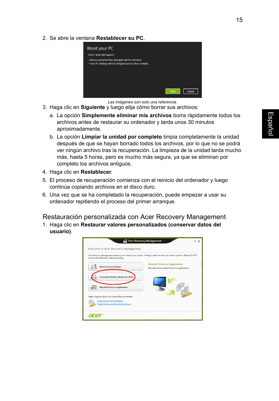 Esp añol | Acer Aspire V5-571G User Manual | Page 381 / 2484