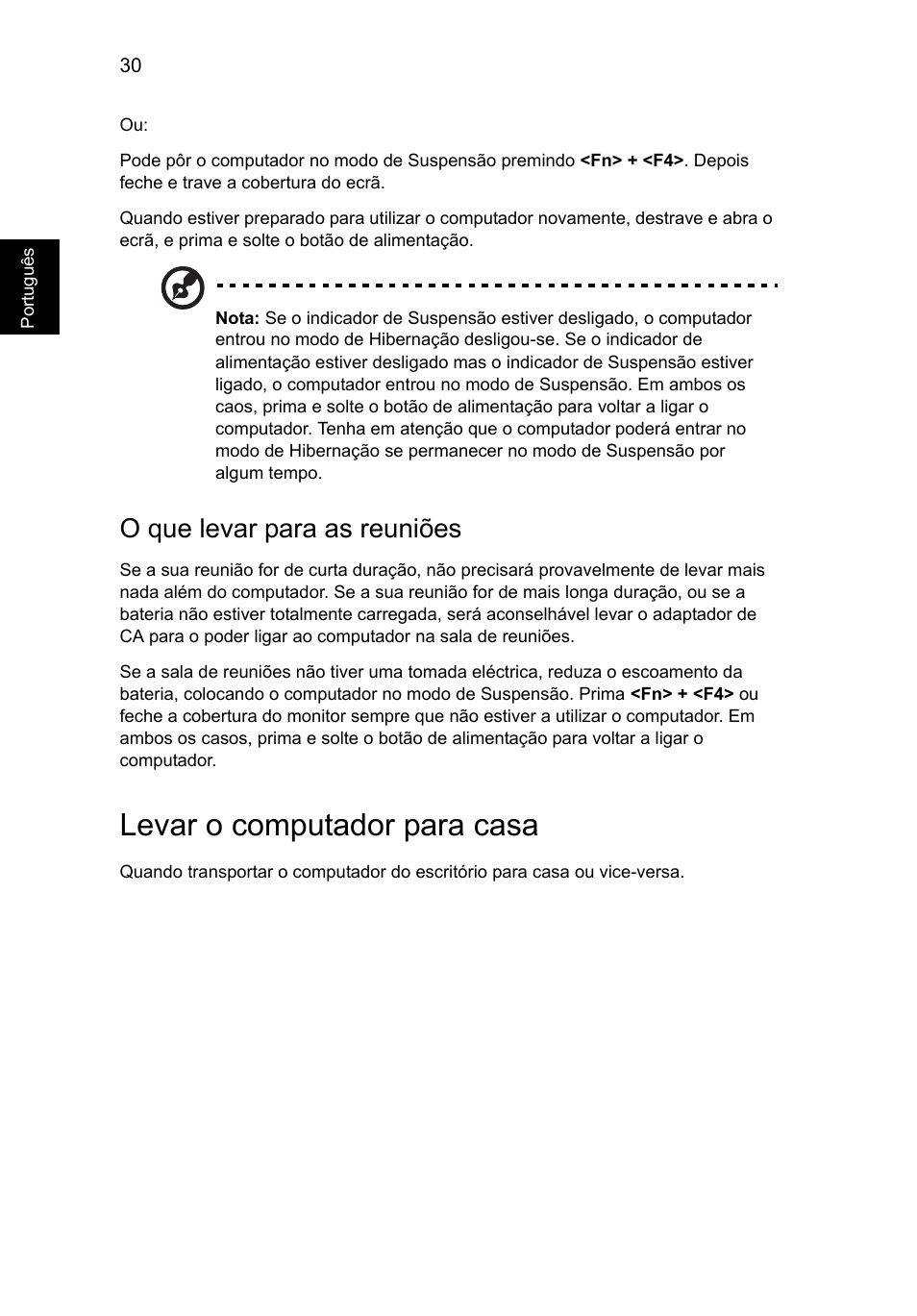 Levar o computador para casa, O que levar para as reuniões | Acer Aspire V5-571G User Manual | Page 478 / 2484