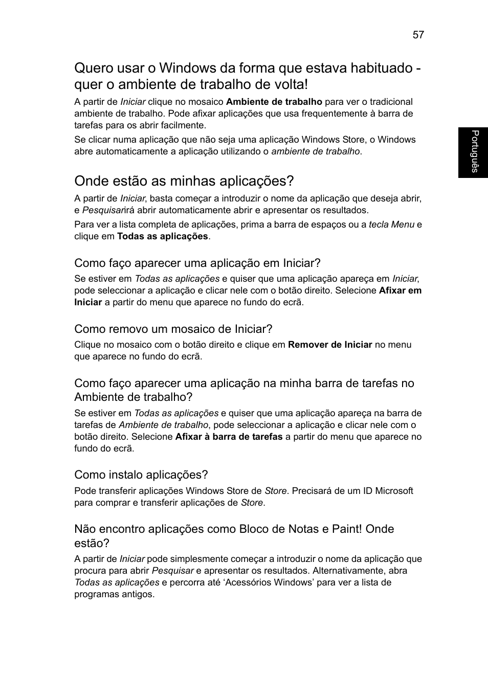 Onde estão as minhas aplicações | Acer Aspire V5-571G User Manual | Page 505 / 2484