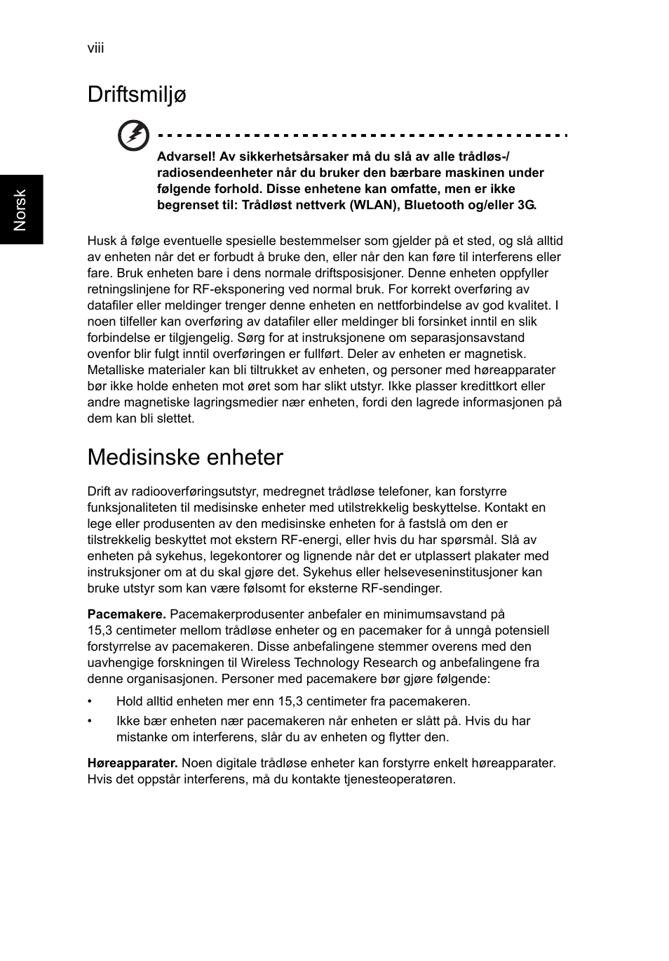 Driftsmiljø, Medisinske enheter | Acer Aspire V5-571G User Manual | Page 604 / 2484