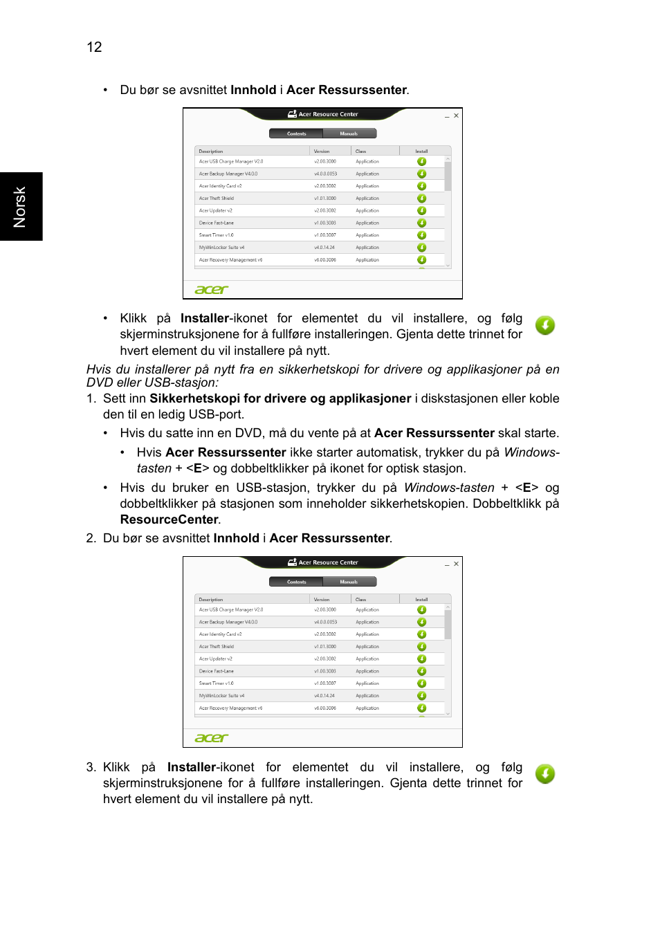 Norsk | Acer Aspire V5-571G User Manual | Page 628 / 2484