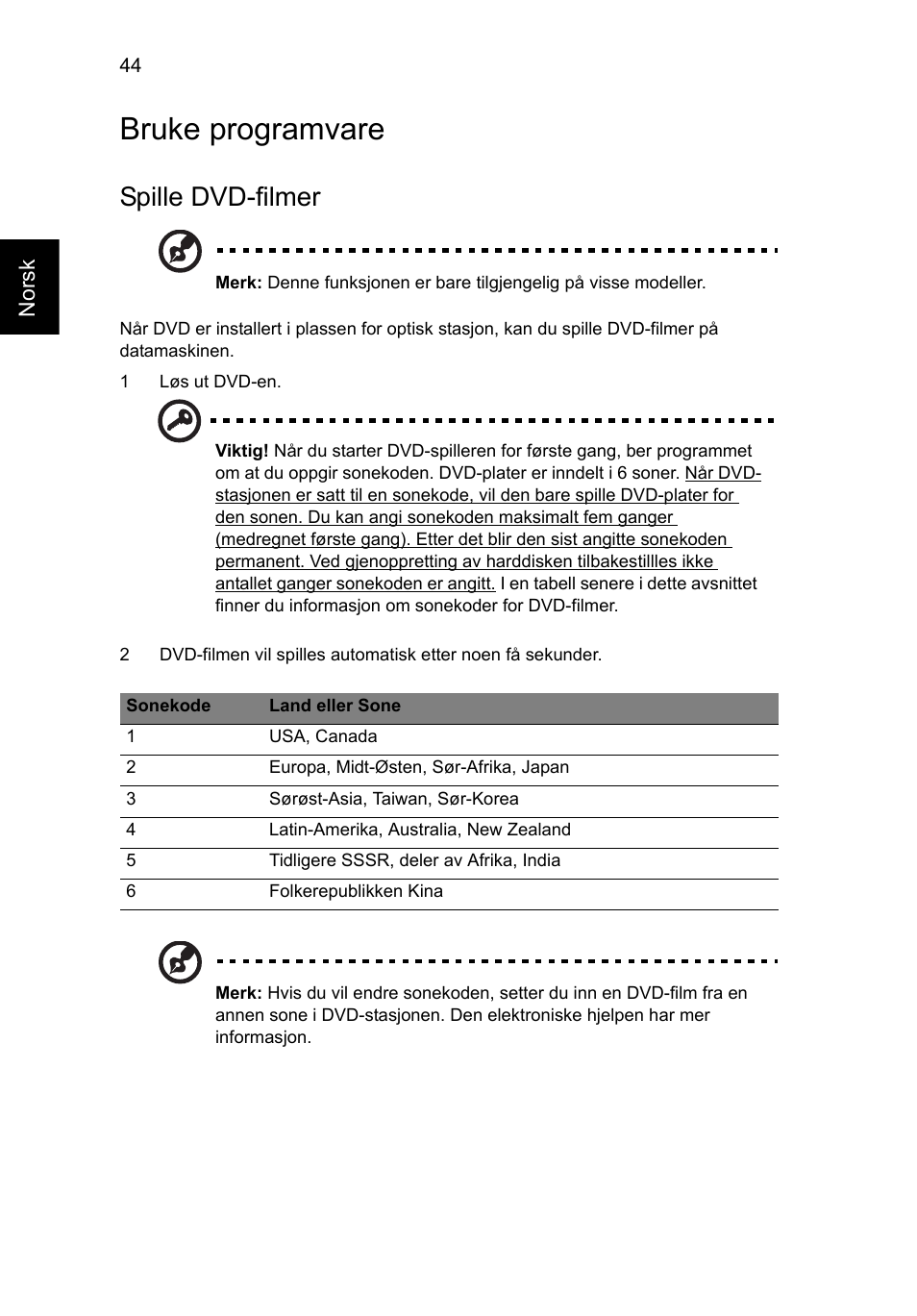 Bruke programvare, Spille dvd-filmer | Acer Aspire V5-571G User Manual | Page 660 / 2484