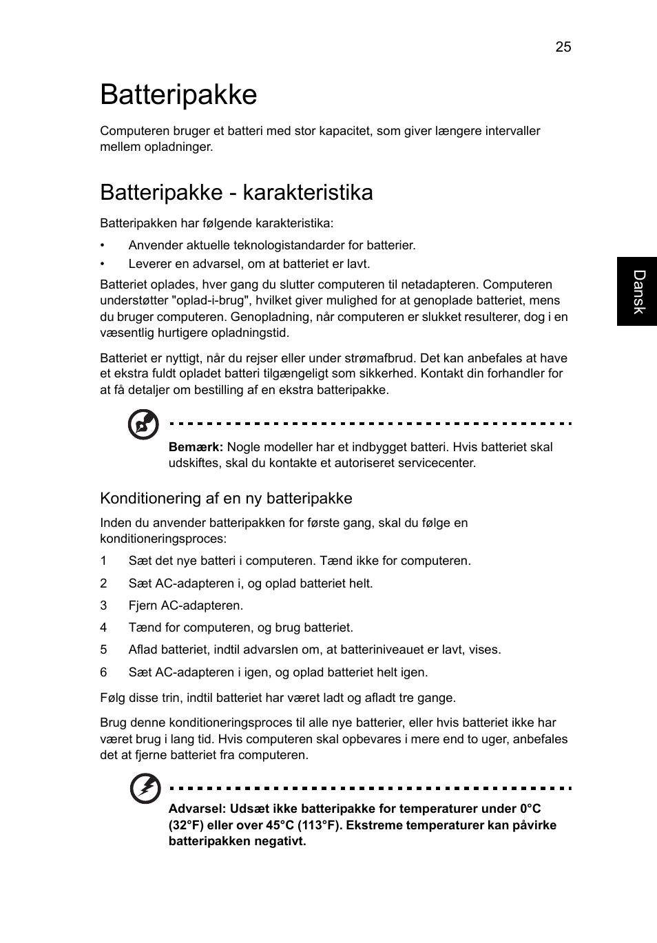 Batteripakke, Batteripakke - karakteristika | Acer Aspire V5-571G User Manual | Page 721 / 2484