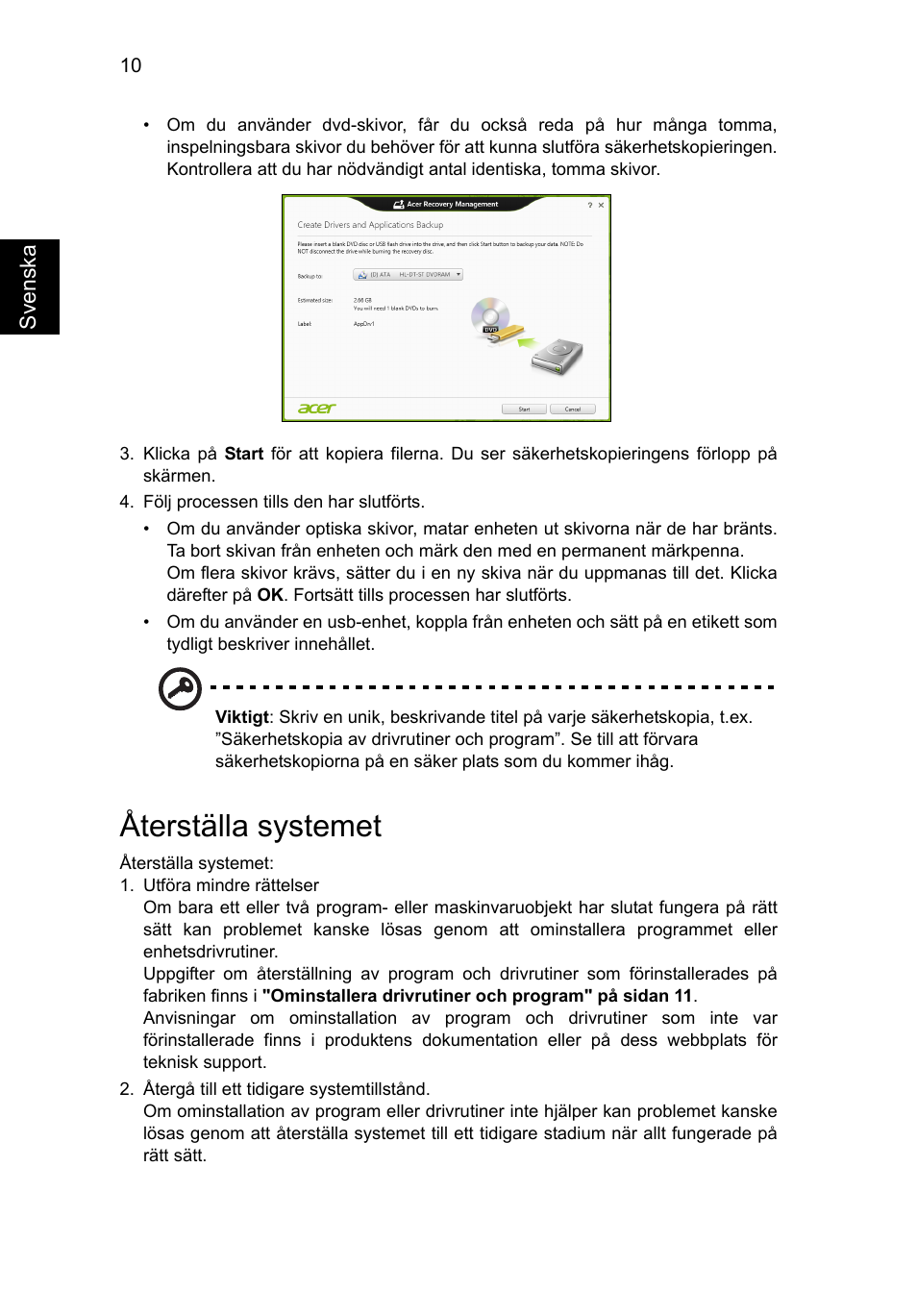 Återställa systemet | Acer Aspire V5-571G User Manual | Page 786 / 2484