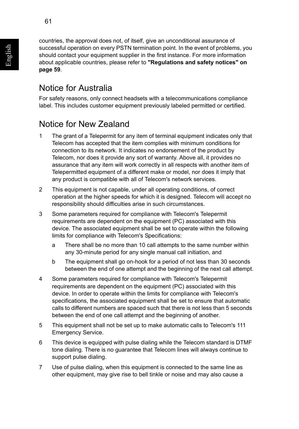 Notice for australia, Notice for new zealand | Acer Aspire V5-571G User Manual | Page 82 / 2484