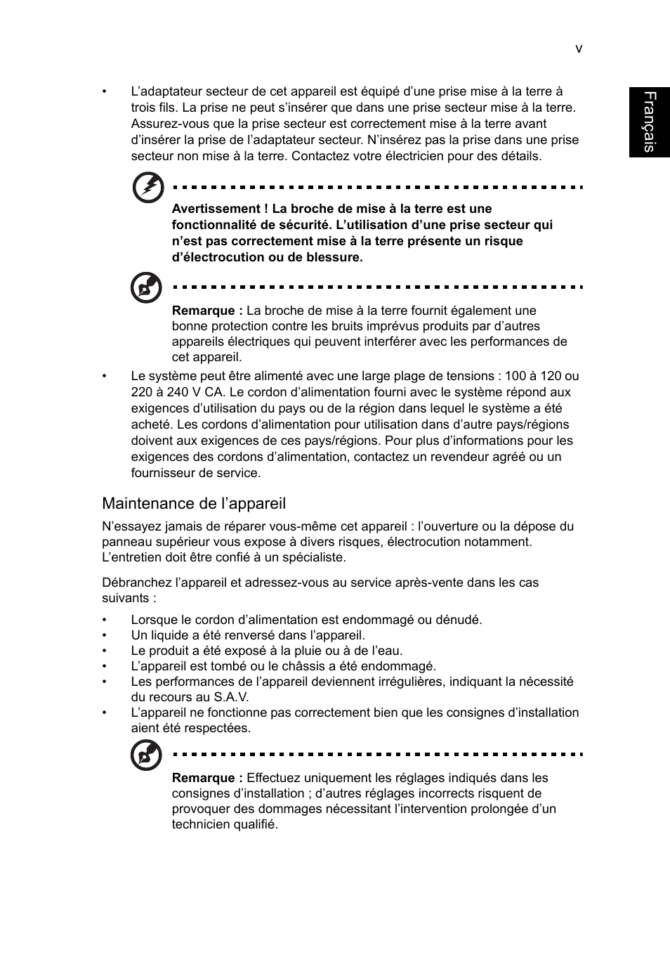 Français | Acer Aspire V5-571G User Manual | Page 93 / 2484