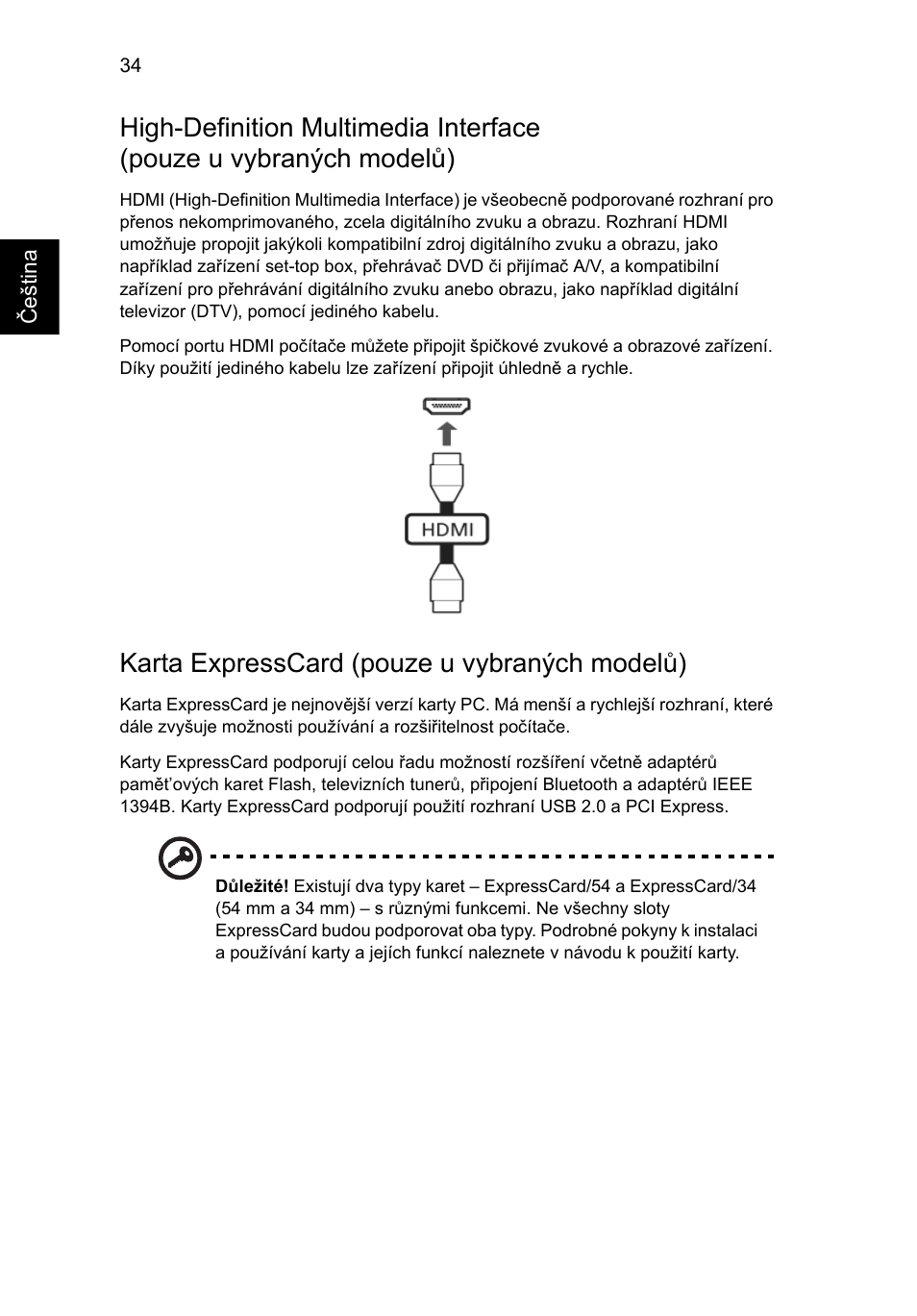 Karta expresscard (pouze u vybraných modelů) | Acer Aspire 5745DG User Manual | Page 1068 / 2217