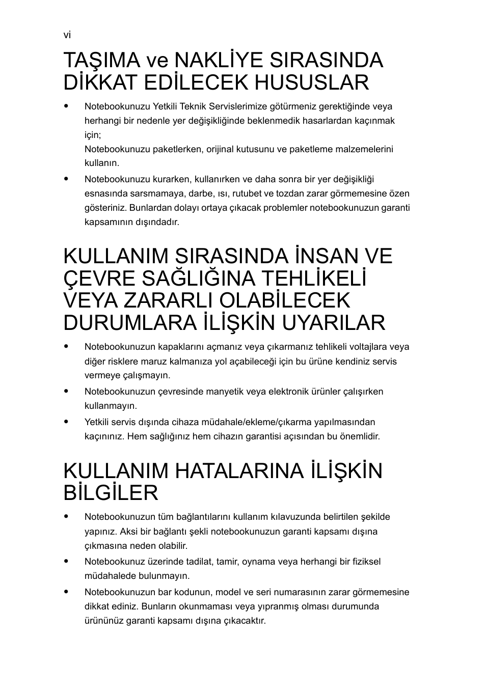 Kullanim hatalarina ilişkin bilgiler | Acer Aspire 5745DG User Manual | Page 1734 / 2217