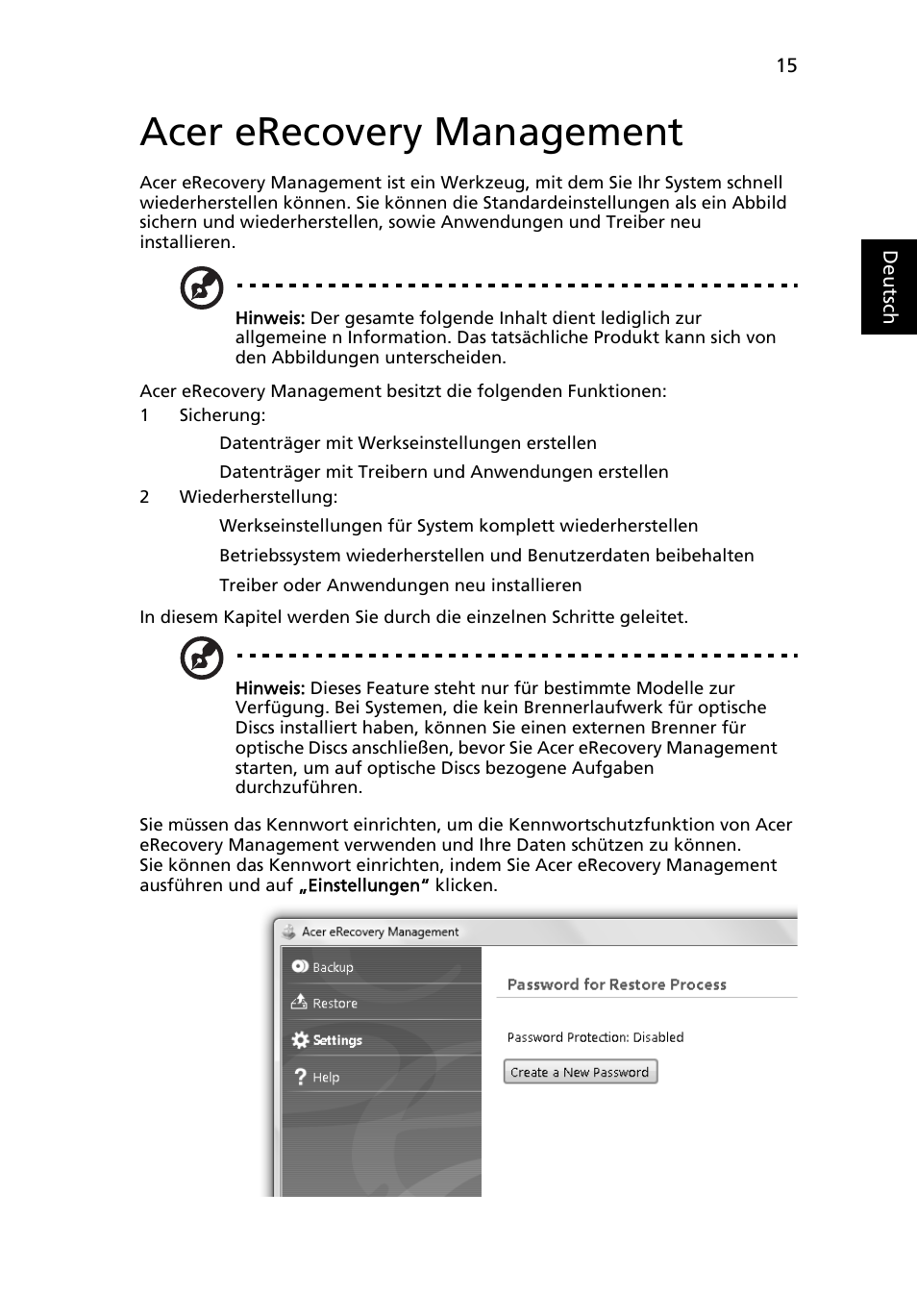 Acer erecovery management | Acer Aspire 5745DG User Manual | Page 185 / 2217