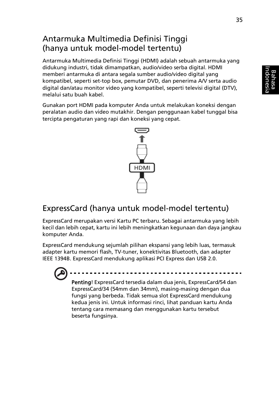 Expresscard (hanya untuk model-model tertentu) | Acer Aspire 5745DG User Manual | Page 2125 / 2217