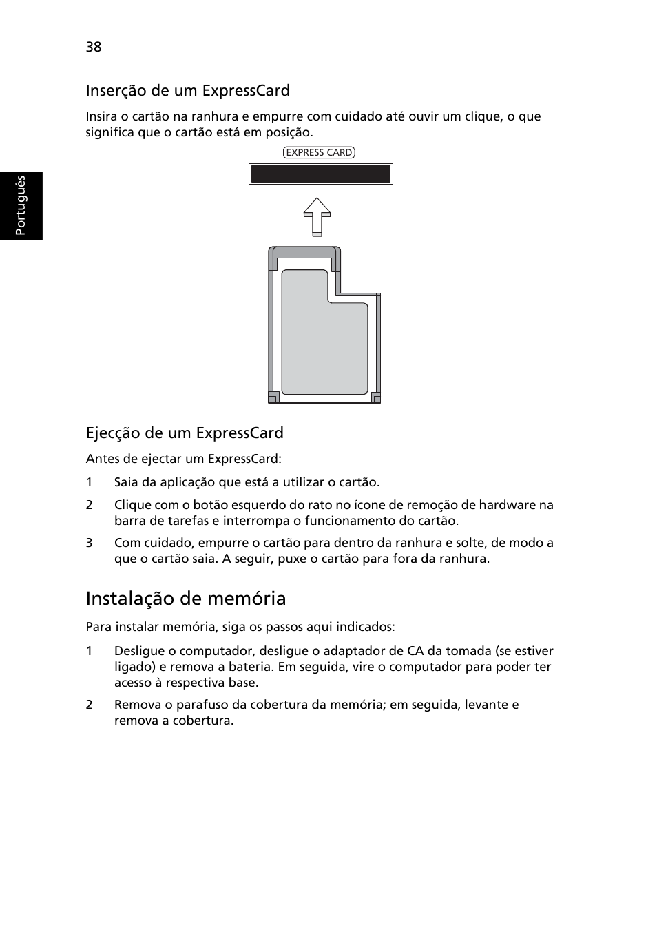 Instalação de memória | Acer Aspire 5745DG User Manual | Page 428 / 2217