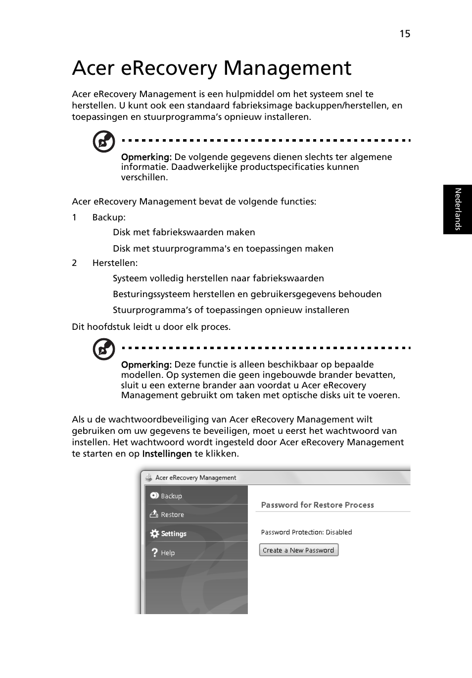 Acer erecovery management | Acer Aspire 5745DG User Manual | Page 479 / 2217