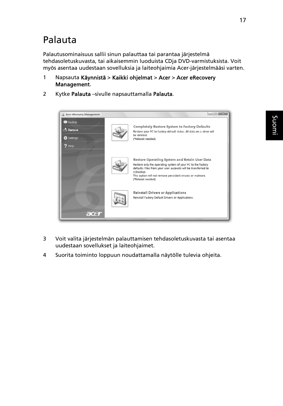 Palauta | Acer Aspire 5745DG User Manual | Page 761 / 2217