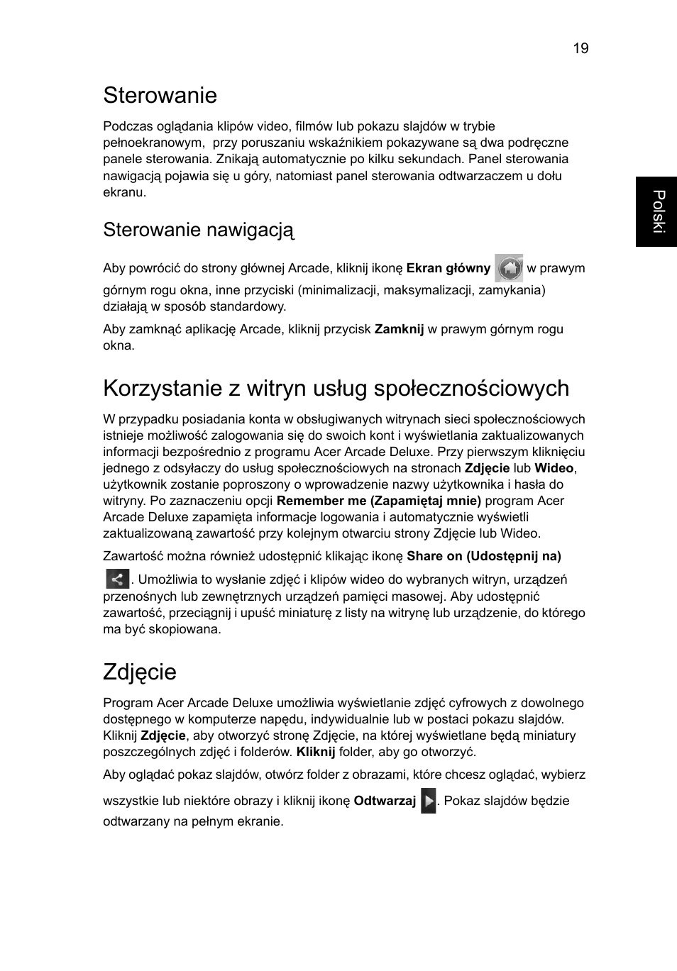 Sterowanie, Korzystanie z witryn usług społecznościowych, Zdjęcie | Sterowanie nawigacją | Acer Aspire 5745DG User Manual | Page 909 / 2217