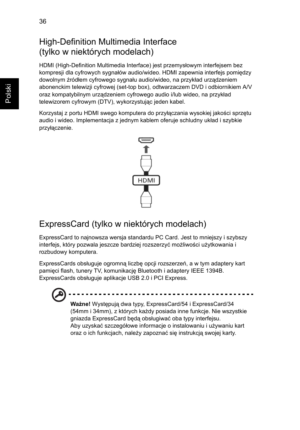 Expresscard (tylko w niektórych modelach) | Acer Aspire 5745DG User Manual | Page 926 / 2217