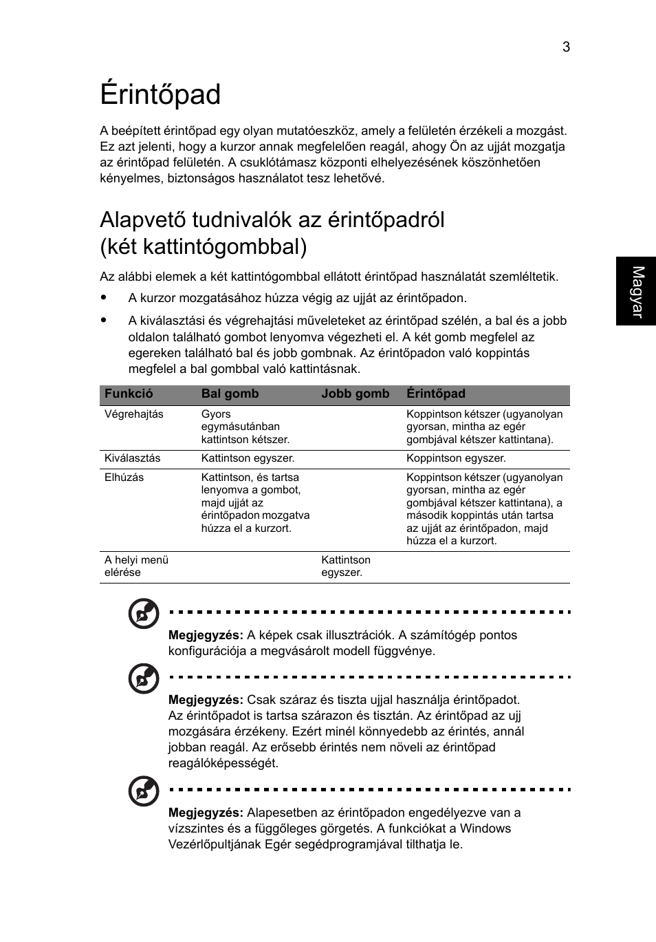 Érintőpad | Acer Aspire 5745DG User Manual | Page 965 / 2217