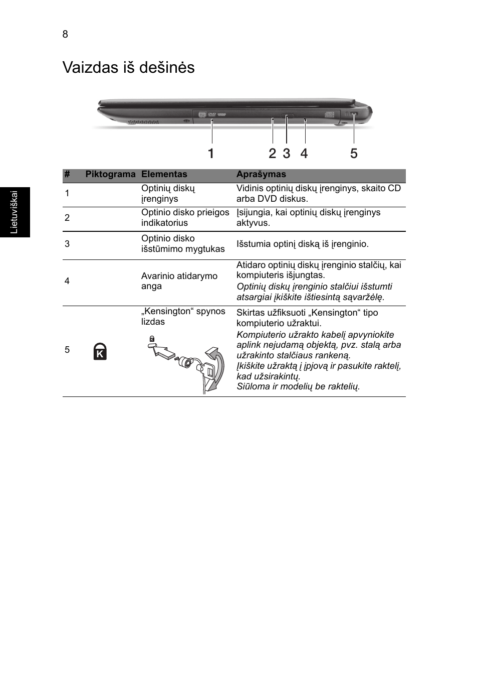 Vaizdas iš dešinės | Acer Aspire V5-471G User Manual | Page 234 / 306