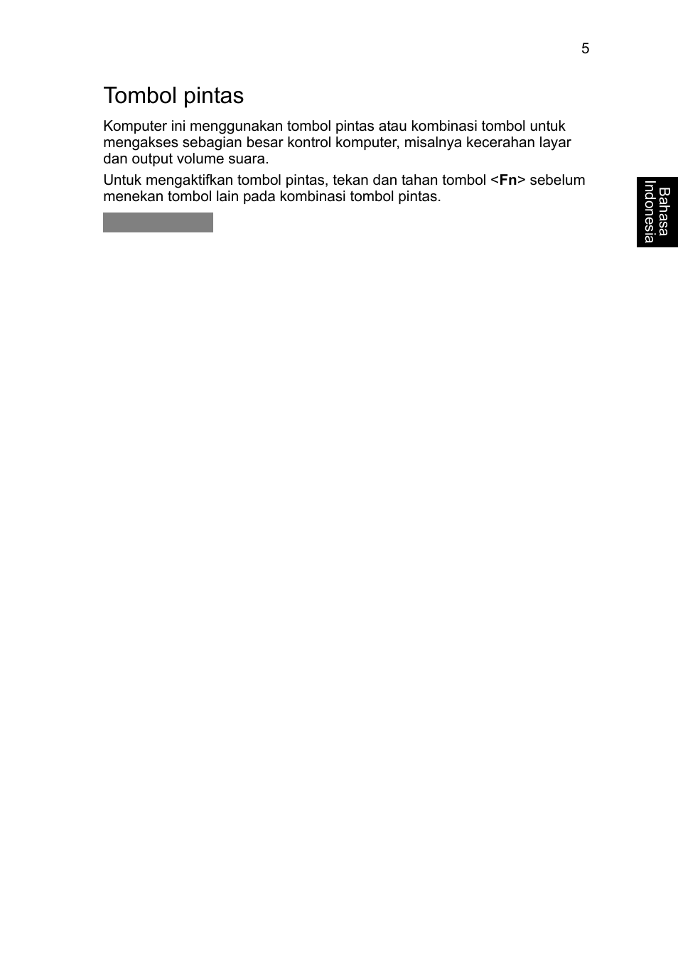 Tombol pintas | Acer Aspire V5-471G User Manual | Page 291 / 306
