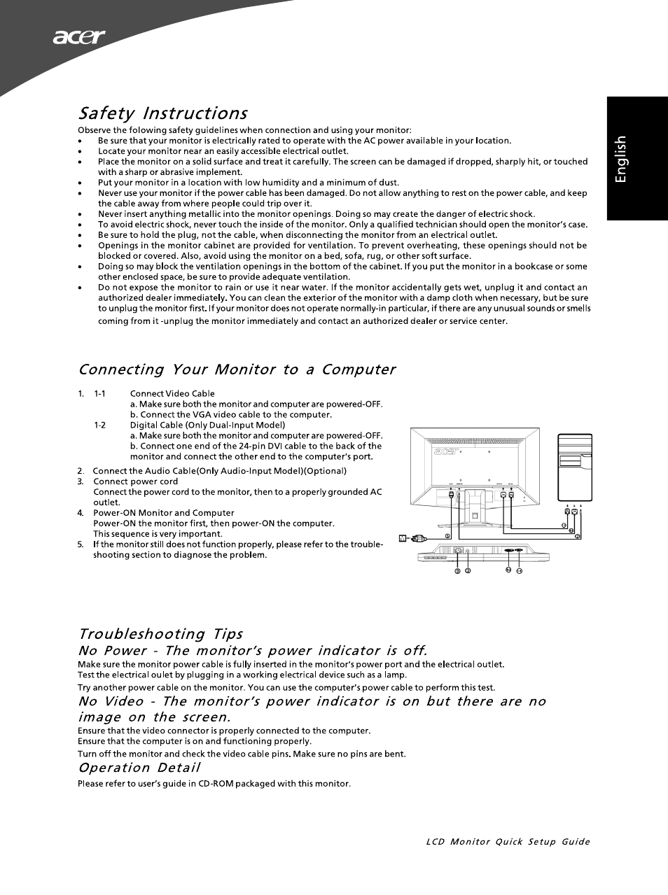 Acer G195WL User Manual | 56 pages