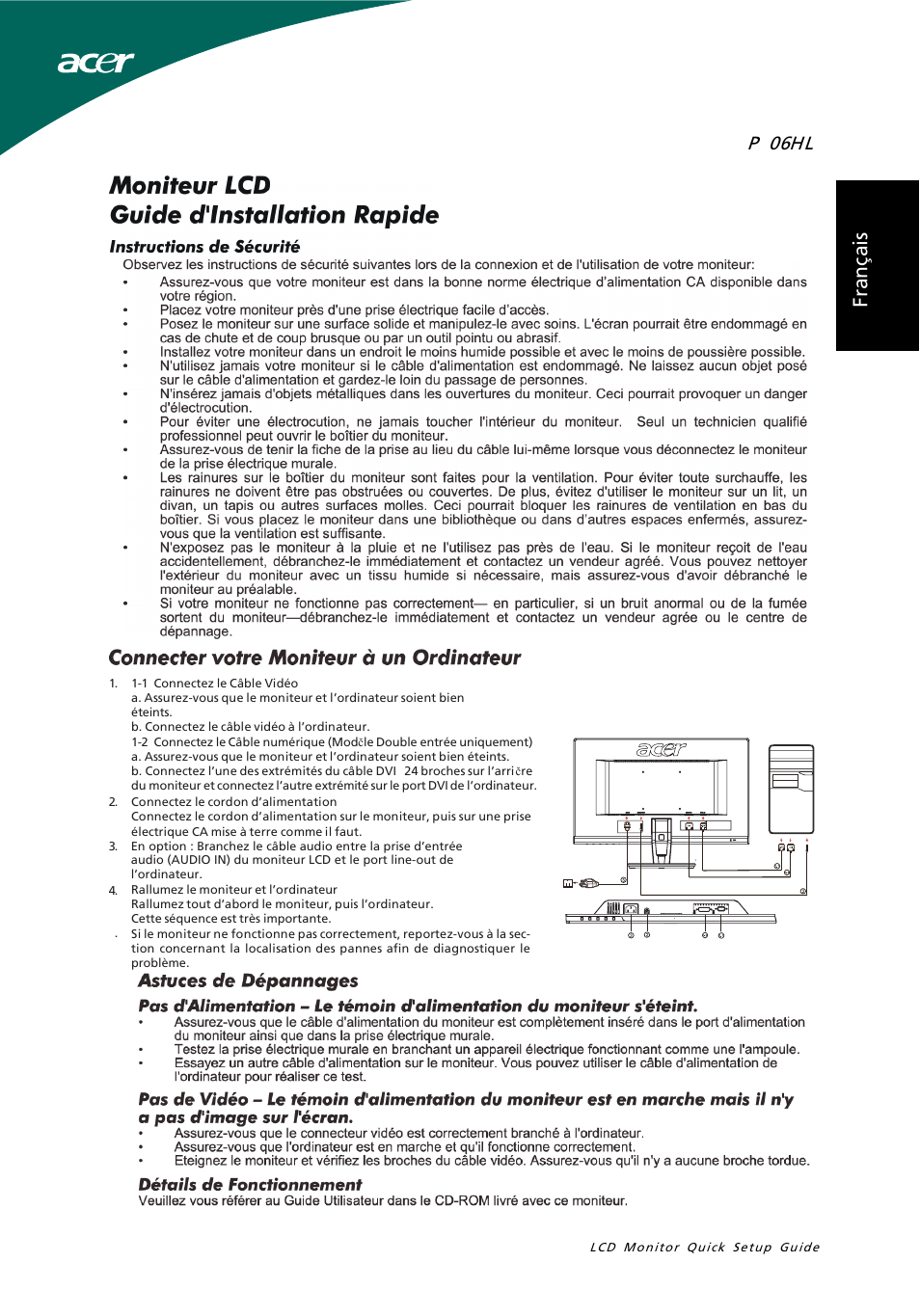 Fr an ça is, P  0 6 hl | Acer P206HL User Manual | Page 11 / 32