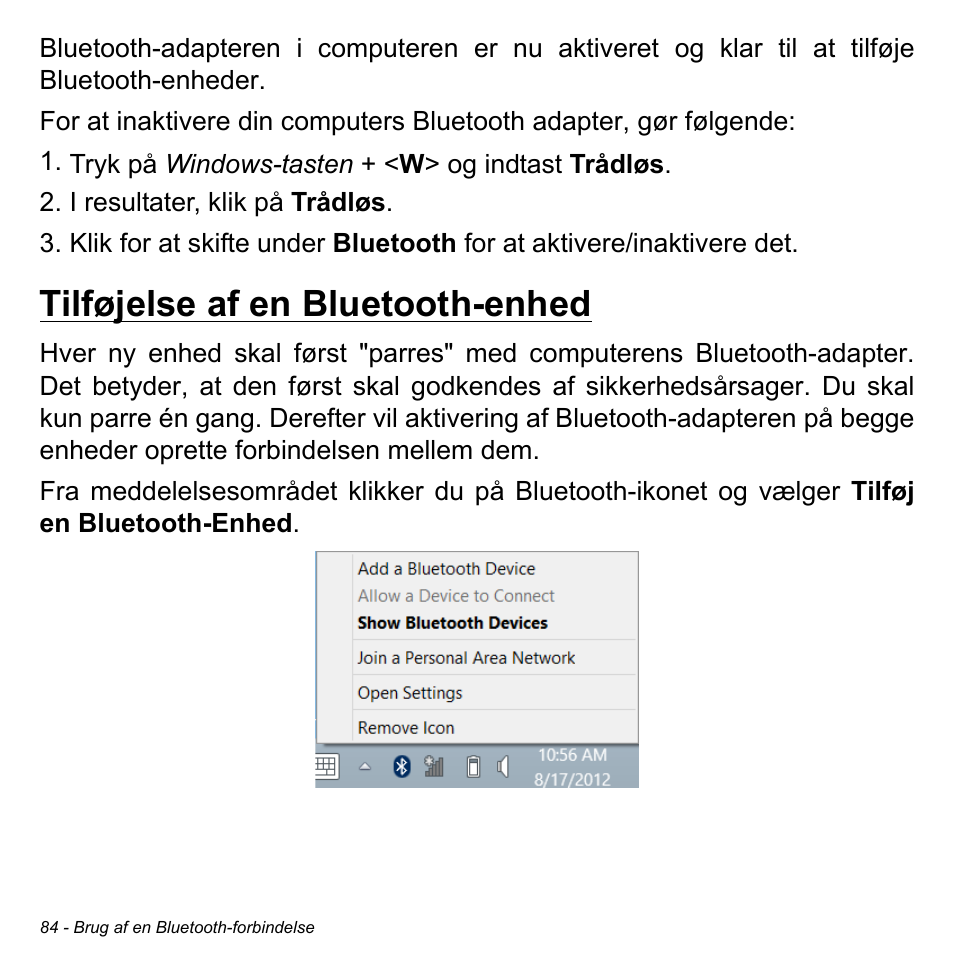 Tilføjelse af en bluetooth-enhed | Acer Aspire M3-581TG User Manual | Page 1034 / 3478