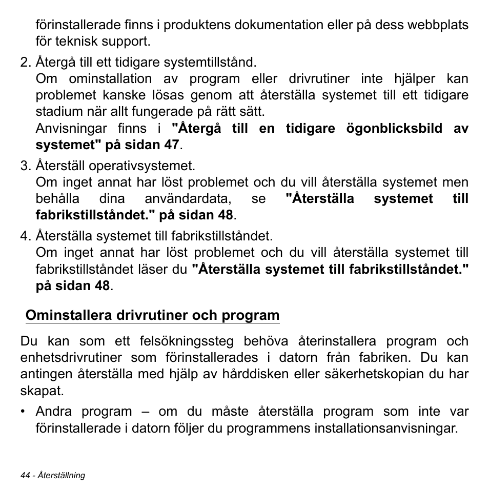 Ominstallera drivrutiner och program | Acer Aspire M3-581TG User Manual | Page 1106 / 3478