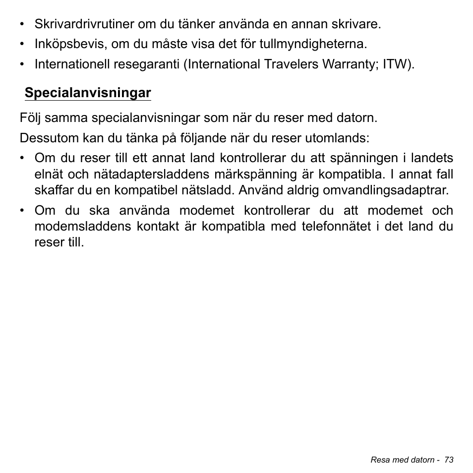 Specialanvisningar | Acer Aspire M3-581TG User Manual | Page 1135 / 3478