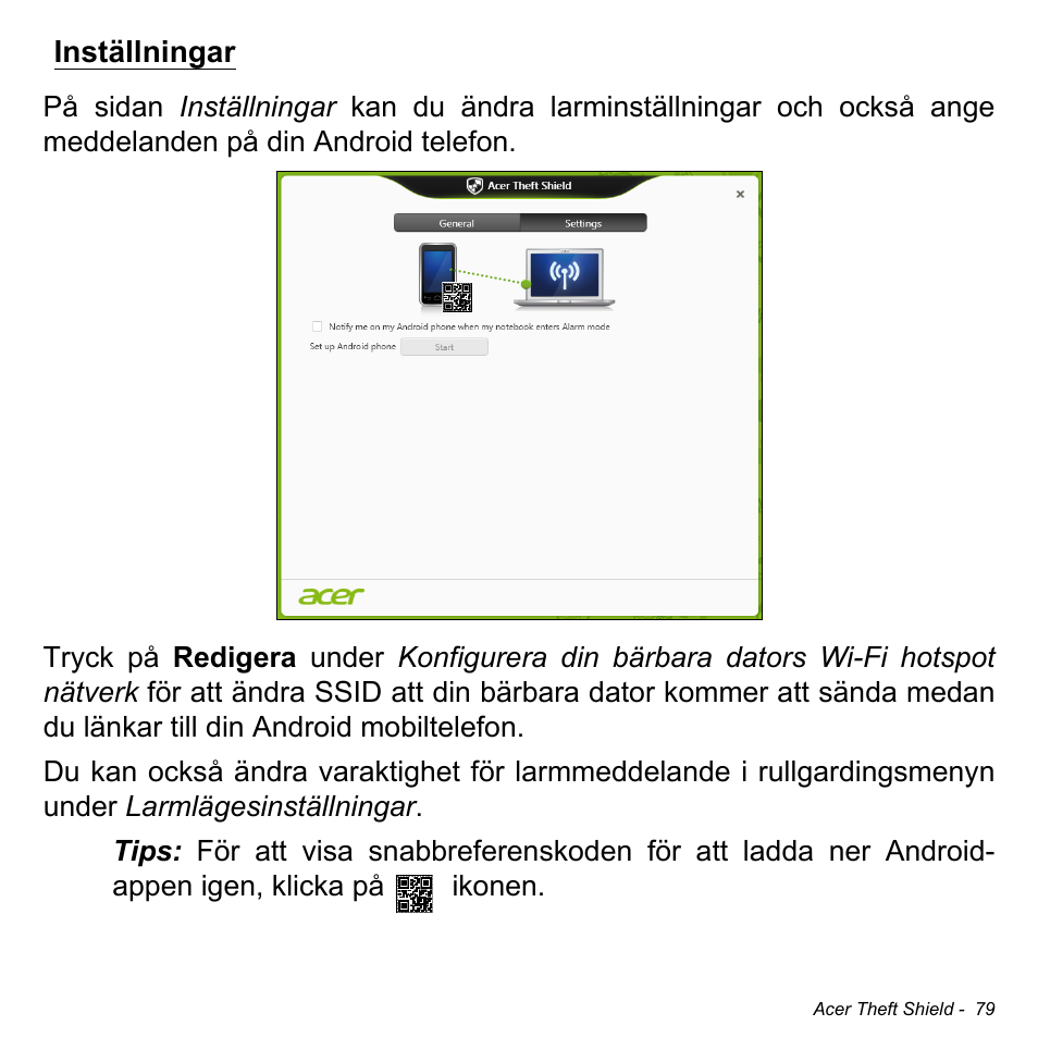 Inställningar | Acer Aspire M3-581TG User Manual | Page 1141 / 3478