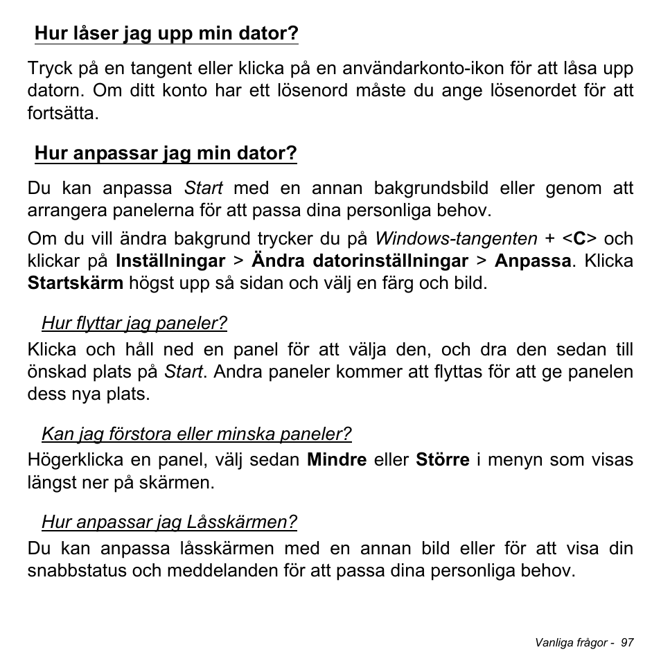 Hur låser jag upp min dator, Hur anpassar jag min dator | Acer Aspire M3-581TG User Manual | Page 1159 / 3478