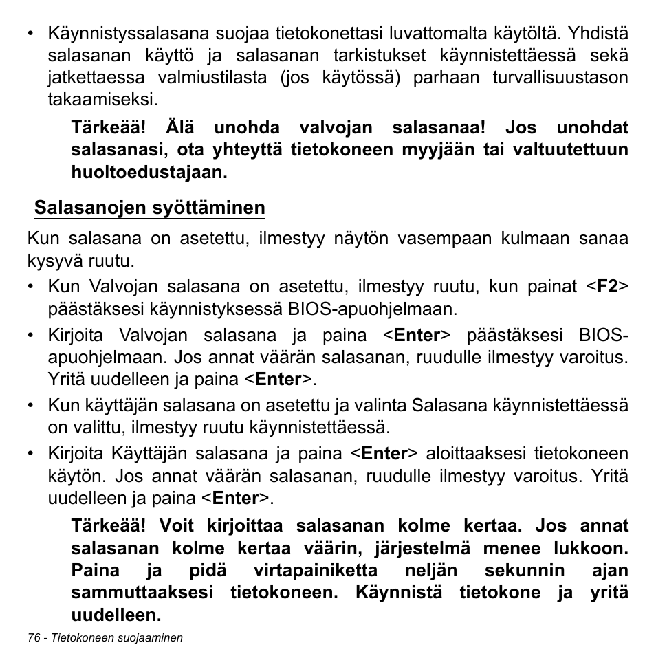 Salasanojen syöttäminen | Acer Aspire M3-581TG User Manual | Page 1250 / 3478