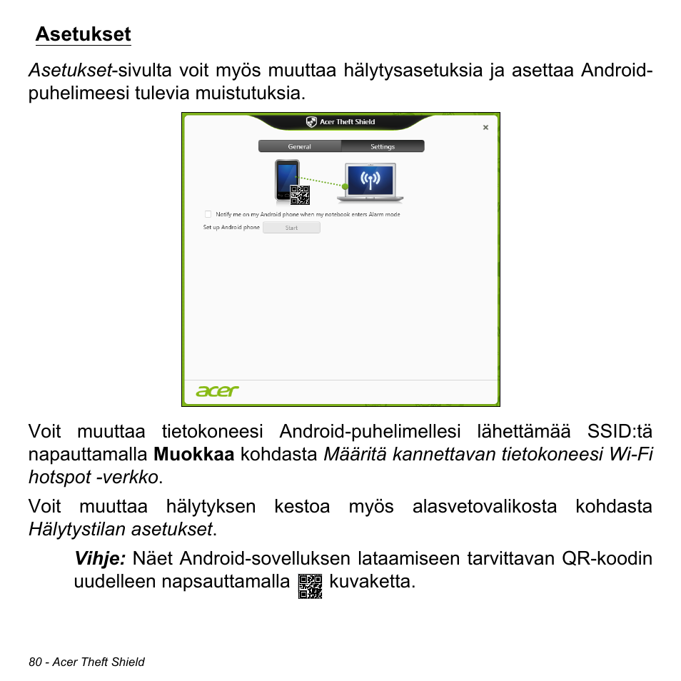 Asetukset | Acer Aspire M3-581TG User Manual | Page 1254 / 3478