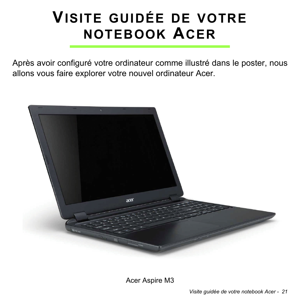 Visite guidée de votre notebook acer | Acer Aspire M3-581TG User Manual | Page 133 / 3478