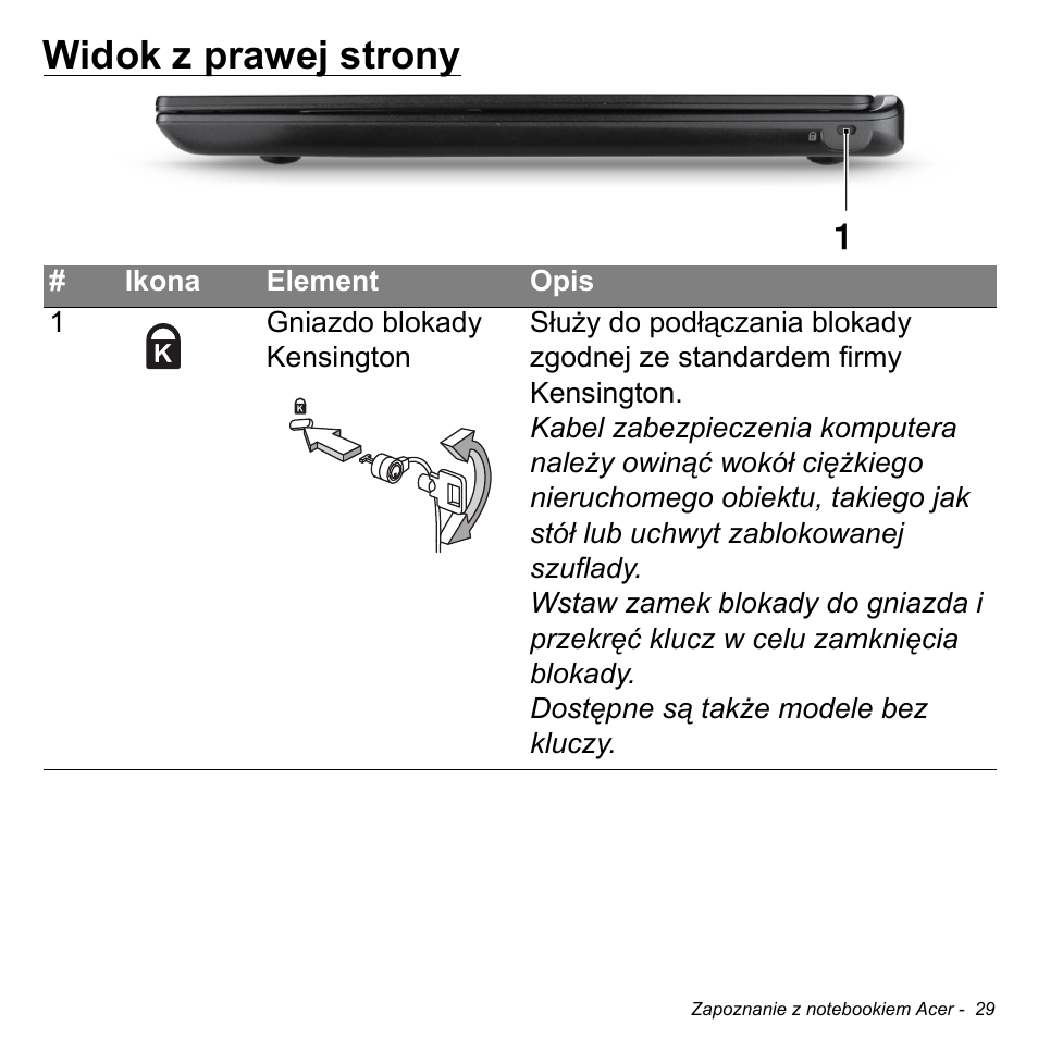 Widok z prawej strony | Acer Aspire M3-581TG User Manual | Page 1447 / 3478