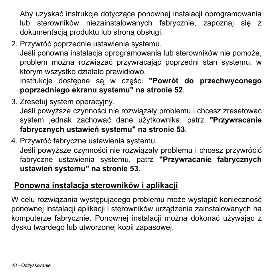 Ponowna instalacja sterowników i aplikacji | Acer Aspire M3-581TG User Manual | Page 1466 / 3478