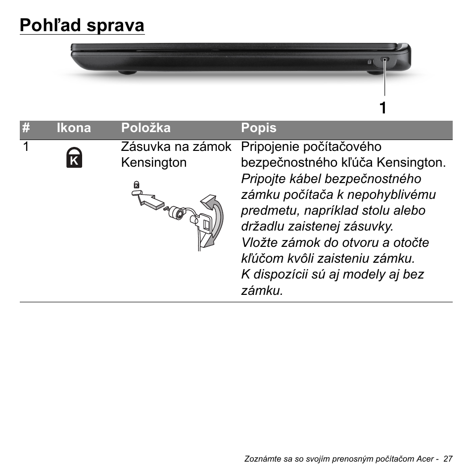Pohľad sprava | Acer Aspire M3-581TG User Manual | Page 1805 / 3478