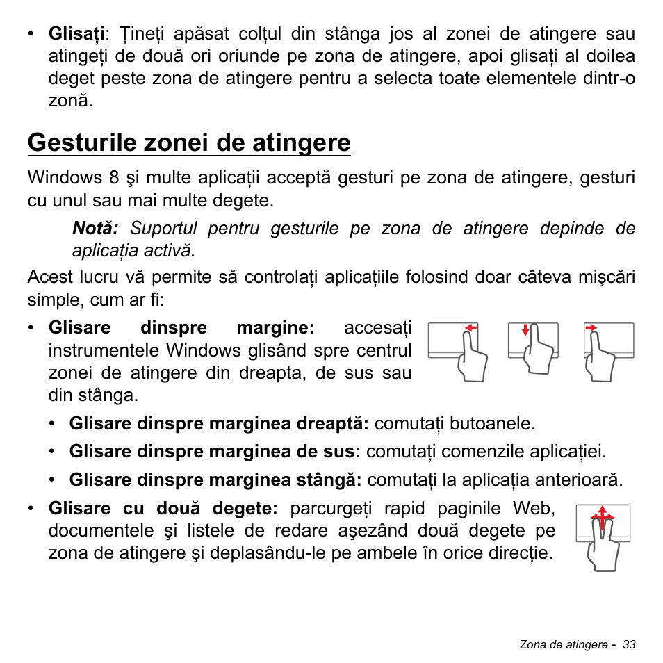 Gesturile zonei de atingere | Acer Aspire M3-581TG User Manual | Page 2153 / 3478