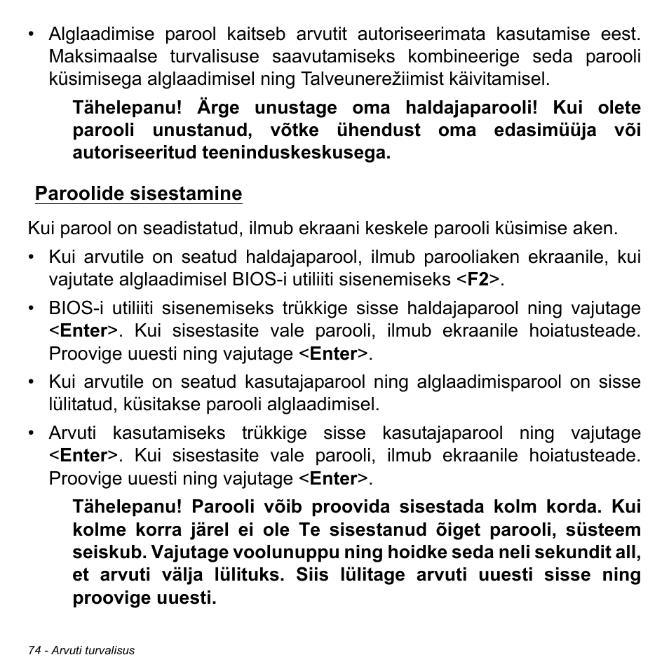 Paroolide sisestamine | Acer Aspire M3-581TG User Manual | Page 2442 / 3478