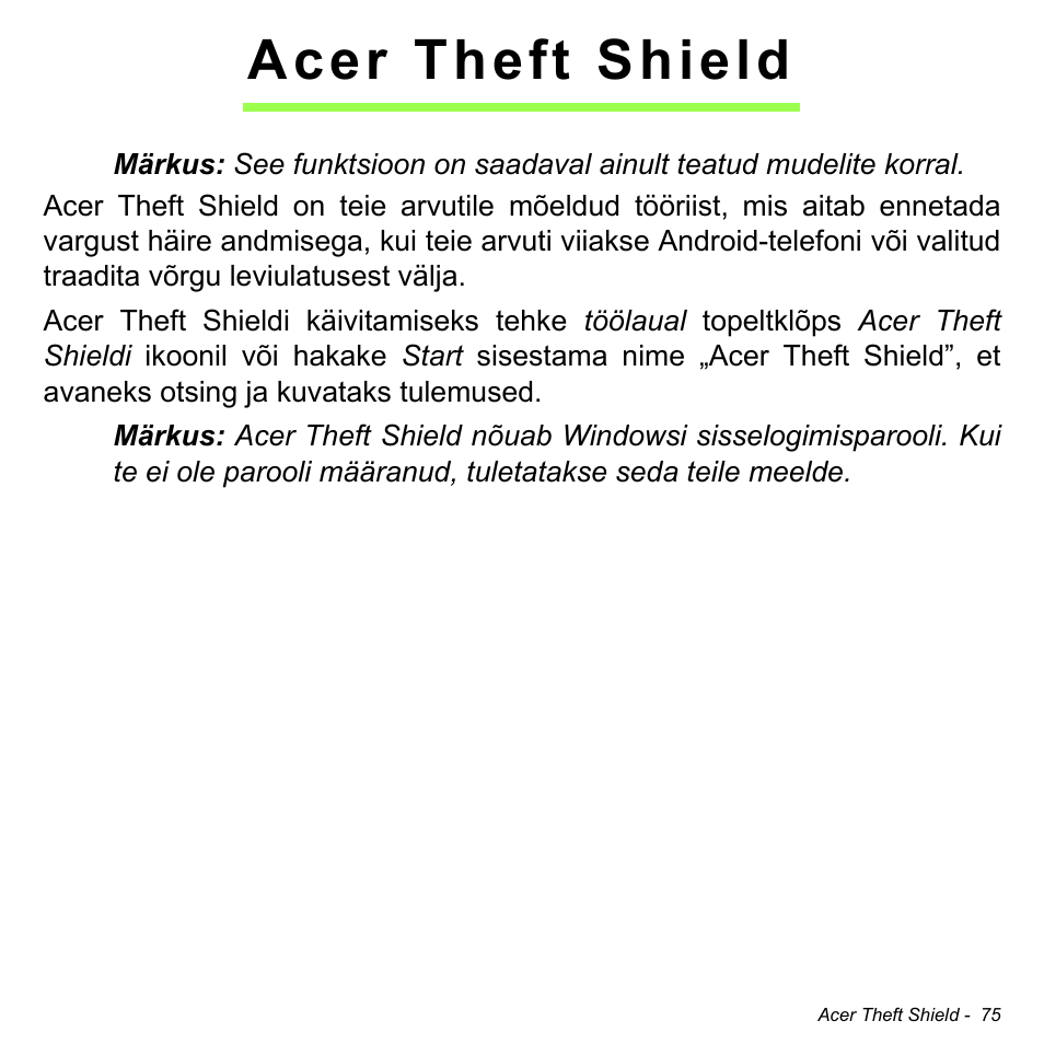 Acer theft shield | Acer Aspire M3-581TG User Manual | Page 2443 / 3478