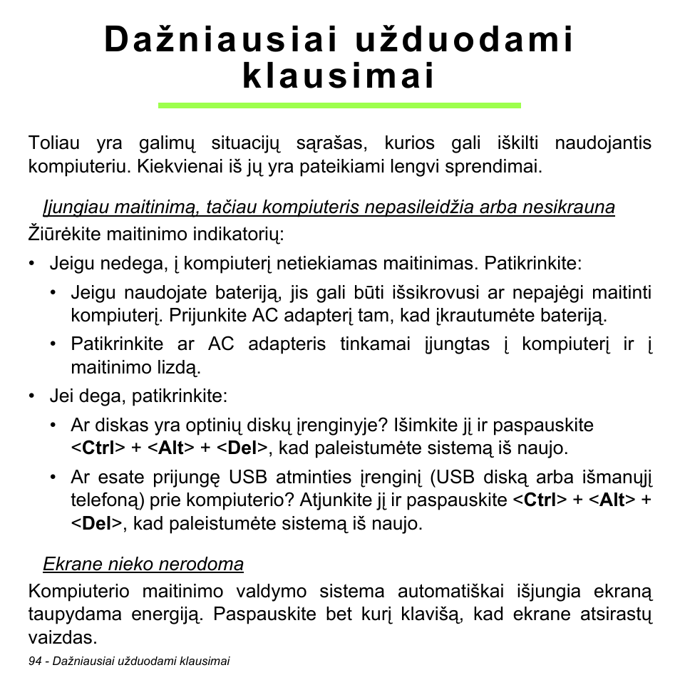 Dažniausiai užduodami klausimai | Acer Aspire M3-581TG User Manual | Page 2684 / 3478